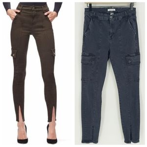 Good American Good Legs Front Slit Seamed Pants